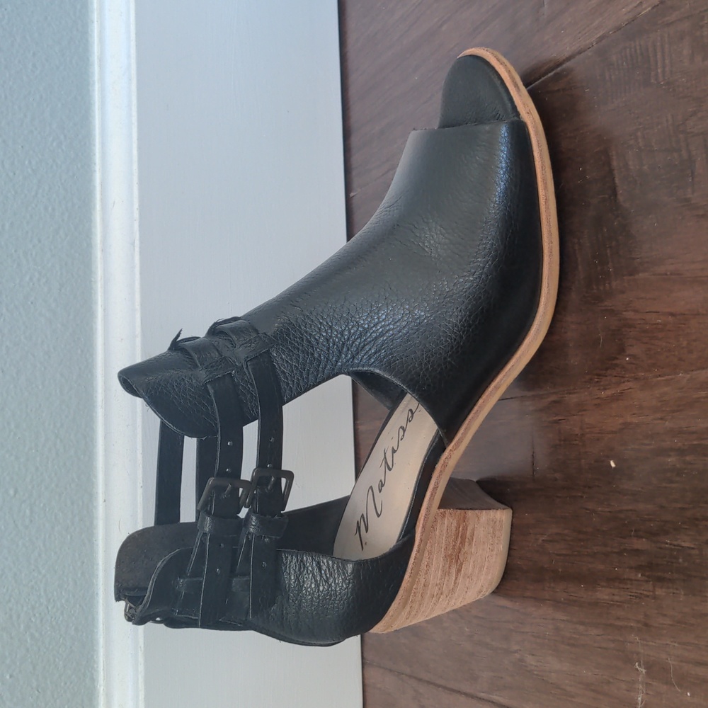 Back open-toed heels, size 7, Matisse